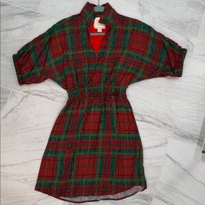 Emily McCarthy Palmer Plaid Cheetah Dress